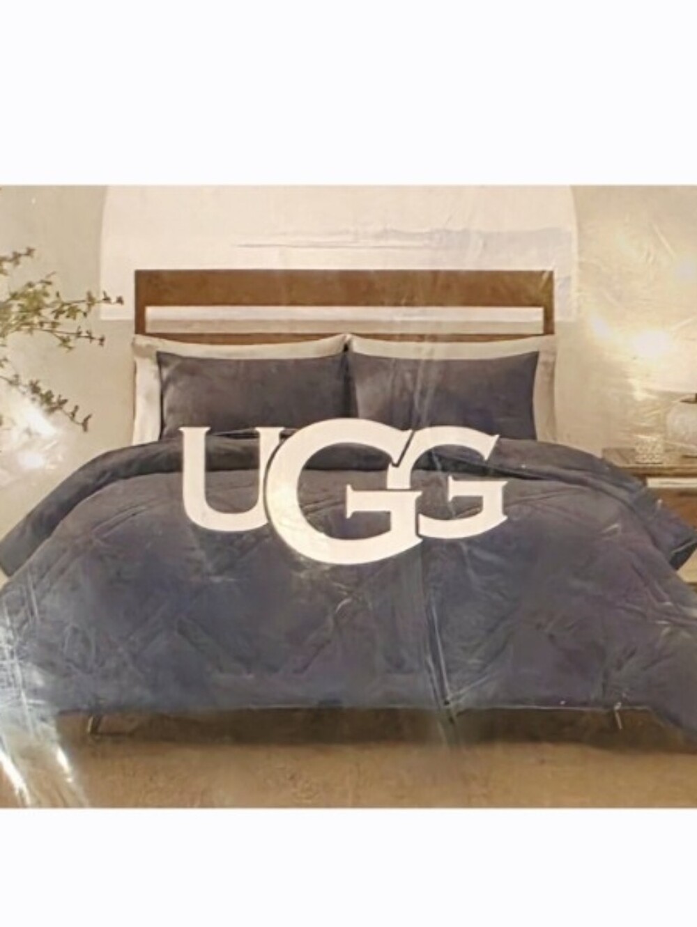 UGG Haven Full/Queen Comforter Set- Pacific Blue
